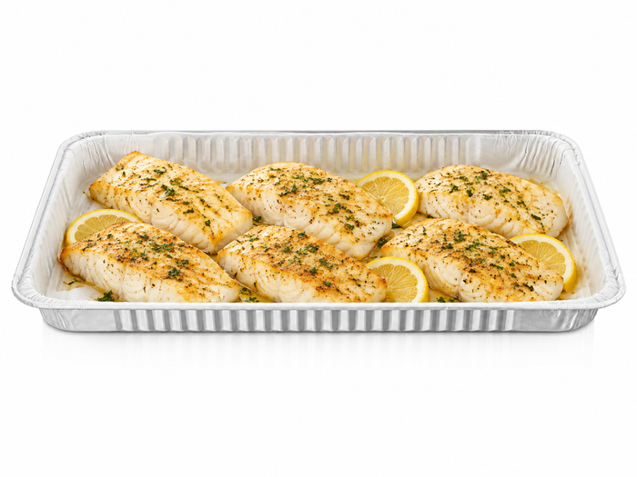 Full Size Shallow Disposable Aluminum Pan with Parchment Paper Built In