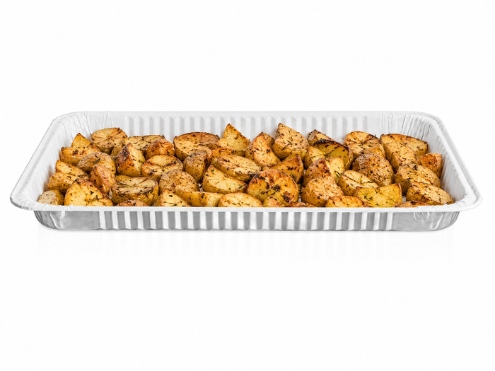 Full Size Shallow Disposable Aluminum Pan with Parchment Paper Built In