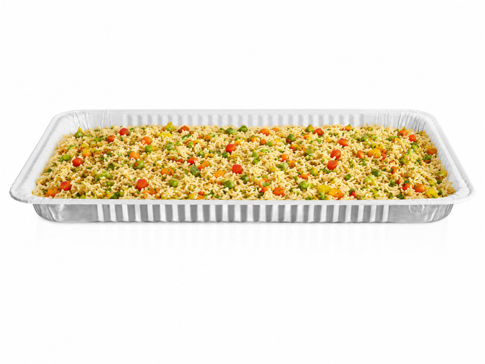 Full Size Shallow Disposable Aluminum Pan with Parchment Paper Built In