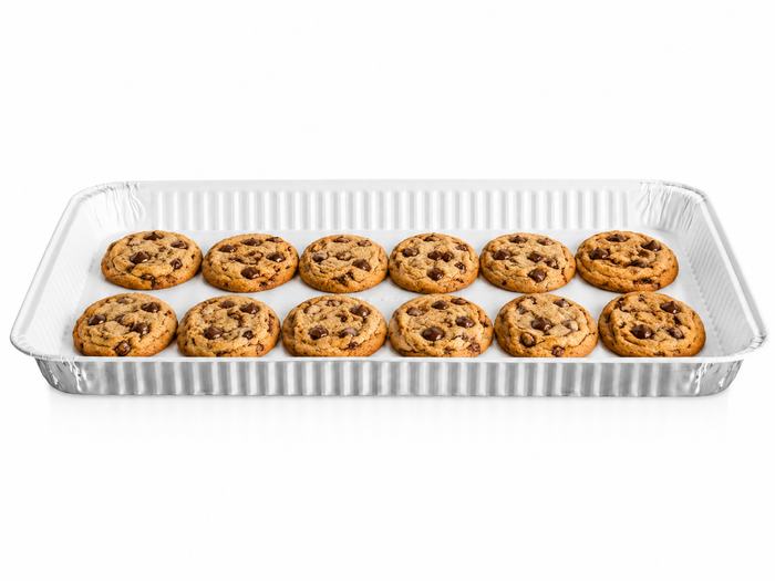 Half Cookie Sheet Disposable Aluminum Pan with Parchment Paper Built In
