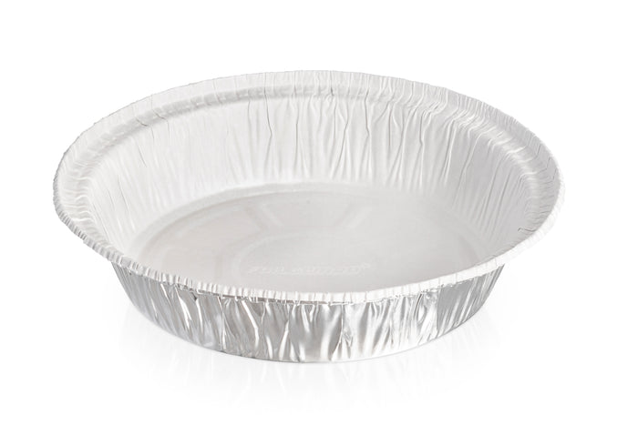9" Round Disposable Aluminum Pan with Parchment Paper Built In