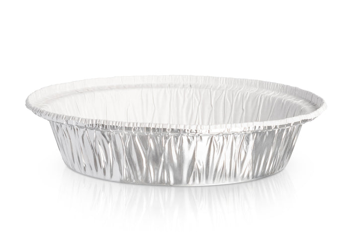 9" Round Disposable Aluminum Pan with Parchment Paper Built In