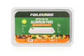 Full Size Shallow Disposable Aluminum Pan with Parchment Paper Built In - 50 Pack