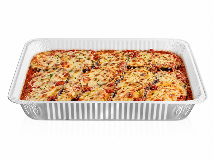 Full Size Deep Disposable Aluminum Pan with Parchment Paper Built In