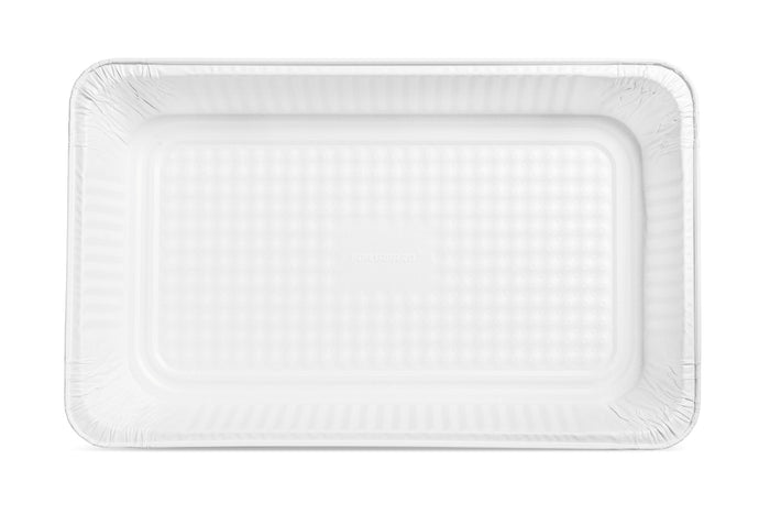 Full Size Deep Disposable Aluminum Pan with Parchment Paper Built In - 50 Pack