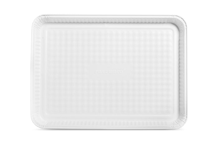 Half Cookie Sheet Disposable Aluminum Pan with Parchment Paper Built In - 50 Pack