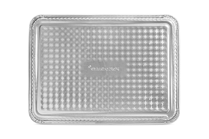 Half Cookie Sheet Disposable Aluminum Pan with Parchment Paper Built In - 50 Pack