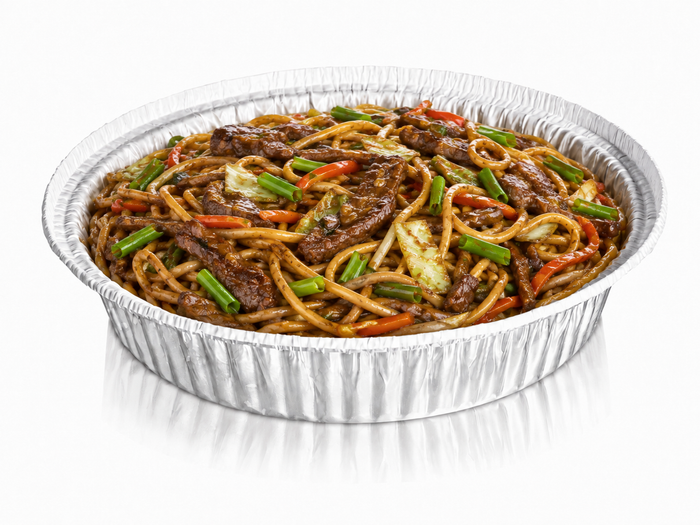 7" Round Disposable Aluminum Pan with Parchment Paper Built In