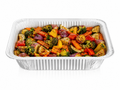 Half Size Deep Disposable Aluminum Pan with Parchment Paper Built In