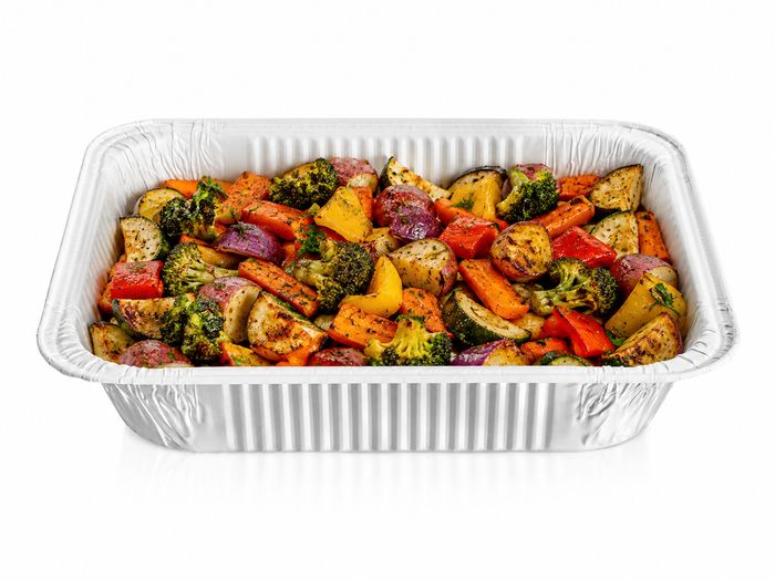 Half Size Deep Disposable Aluminum Pan with Parchment Paper Built In